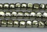 CHE876 15.5 inches 3*3mm dice plated hematite beads wholesale