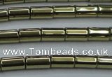 CHE883 15.5 inches 3*5mm tube plated hematite beads wholesale