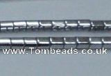 CHE886 15.5 inches 2*2mm faceted tube plated hematite beads wholesale