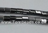 CHE895 15.5 inches 3*3mm faceted tube hematite beads wholesale