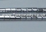 CHE896 15.5 inches 3*3mm faceted tube plated hematite beads wholesale