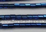 CHE902 15.5 inches 3*3mm faceted tube plated hematite beads wholesale