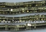 CHE913 15.5 inches 1*2mm hexagon plated hematite beads wholesale