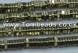 CHE914 15.5 inches 1*3mm hexagon plated hematite beads wholesale