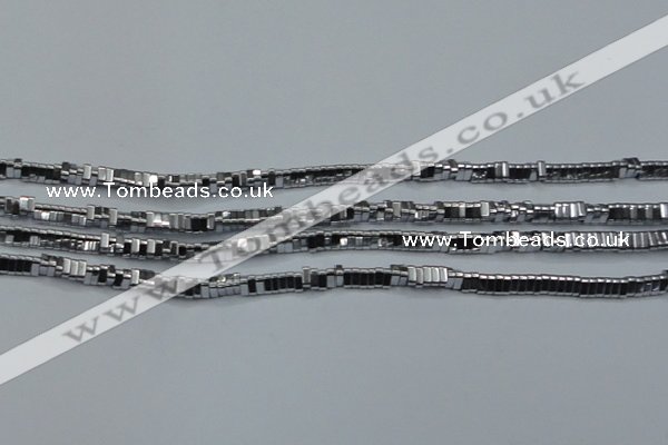 CHE918 15.5 inches 1*3mm triangle plated hematite beads wholesale