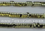 CHE920 15.5 inches 1*3mm triangle plated hematite beads wholesale