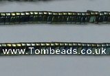 CHE923 15.5 inches 1*3mm triangle plated hematite beads wholesale