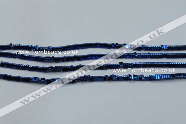 CHE924 15.5 inches 1*3mm triangle plated hematite beads wholesale