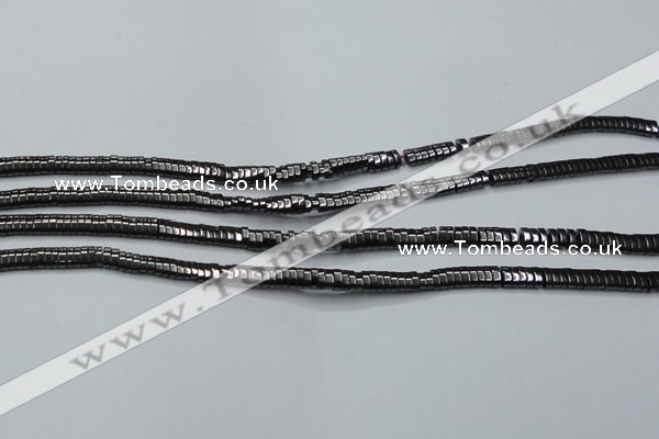 CHE927 15.5 inches 1*2*3mm oval hematite beads wholesale