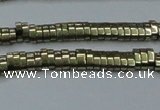 CHE930 15.5 inches 1*2*3mm oval plated hematite beads wholesale