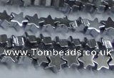 CHE936 15.5 inches 4mm star plated hematite beads wholesale