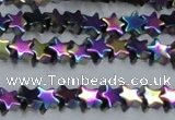 CHE940 15.5 inches 4mm star plated hematite beads wholesale