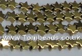 CHE947 15.5 inches 6mm star plated hematite beads wholesale