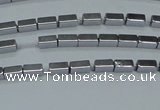 CHE954 15.5 inches 2*4mm cuboid plated hematite beads wholesale