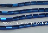 CHE959 15.5 inches 2*4mm cuboid plated hematite beads wholesale