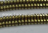 CHE964 15.5 inches 1.5*3mm rondelle plated hematite beads wholesale