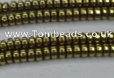 CHE964 15.5 inches 1.5*3mm rondelle plated hematite beads wholesale