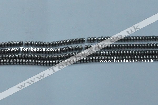 CHE967 15.5 inches 2*4mm rondelle plated hematite beads wholesale