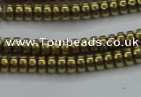 CHE968 15.5 inches 2*4mm rondelle plated hematite beads wholesale