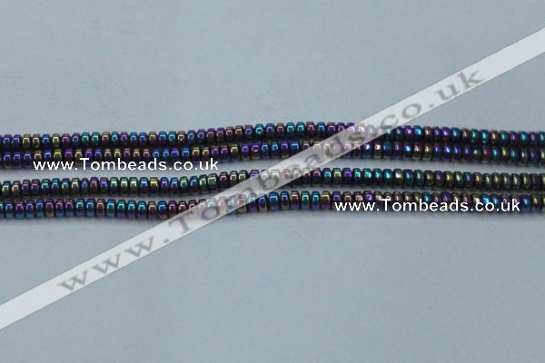 CHE969 15.5 inches 2*4mm rondelle plated hematite beads wholesale