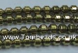 CHE973 15.5 inches 4*4mm plated hematite beads wholesale