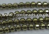 CHE974 15.5 inches 4*4mm plated hematite beads wholesale