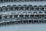 CHE981 15.5 inches 4*4mm plated hematite beads wholesale