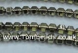 CHE982 15.5 inches 4*4mm plated hematite beads wholesale