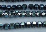 CHE986 15.5 inches 4*4mm plated hematite beads wholesale