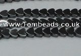 CHE990 15.5 inches 4*4mm heart hematite beads wholesale