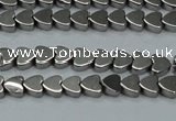 CHE991 15.5 inches 4*4mm heart plated hematite beads wholesale