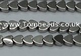 CHE999 15.5 inches 6*6mm heart plated hematite beads wholesale