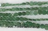 CHG124 15.5 inches 8mm flat heart green aventurine beads wholesale