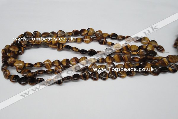 CHG20 15.5 inches 10*10mm heart yellow tiger eye beads wholesale