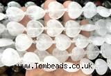 CHG200 15 inches 20mm heart white crystal beads wholesale