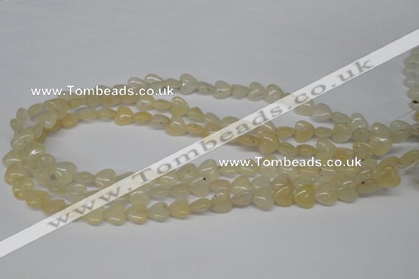 CHG21 15.5 inches 10*10mm heart yellow aventurine beads wholesale