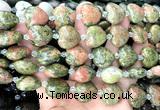 CHG223 15 inches 20mm heart unakite gemstone beads wholesale