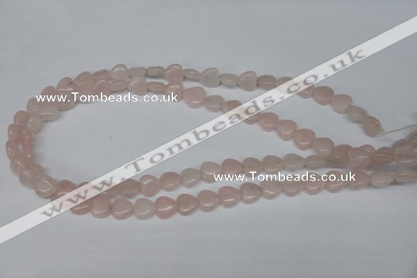 CHG25 15.5 inches 10*10mm heart rose quartz beads wholesale