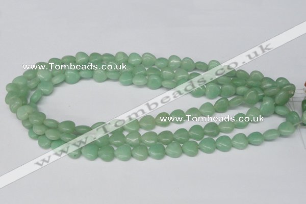 CHG26 15.5 inches 10*10mm heart green aventurine beads wholesale