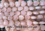 CHG301 15 inches 12mm faceted heart rose quartz beads