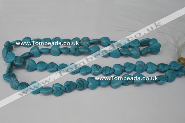 CHG31 15.5 inches 12*12mm heart turquoise beads wholesale