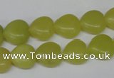 CHG33 15.5 inches 12*12mm heart olive jade gemstone beads wholesale