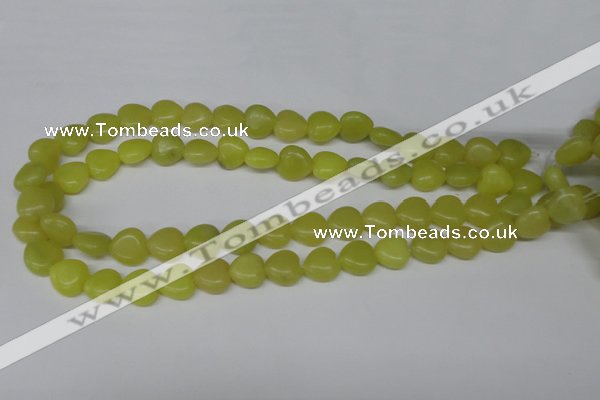 CHG33 15.5 inches 12*12mm heart olive jade gemstone beads wholesale