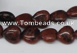 CHG36 15.5 inches 12*12mm heart mahogany obsidian beads wholesale