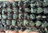 CHG361 15 inches 14mm faceted heart kambaba jasper beads
