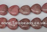 CHG42 15.5 inches 14*14mm heart rhodochrosite beads wholesale