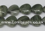 CHG46 15.5 inches 14*14mm heart silver leaf jasper beads wholesale