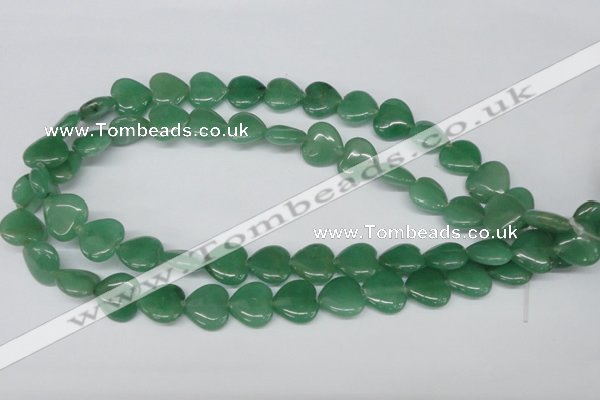 CHG55 15.5 inches 15*15mm heart green aventurine beads wholesale