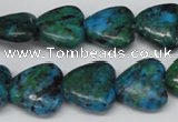 CHG61 15.5 inches 16*16mm heart dyed chrysocolla beads wholesale