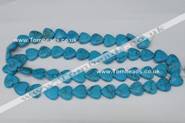 CHG63 15.5 inches 16*16mm heart turquoise beads wholesale